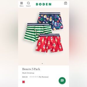 Mini Boden set of 3 boxer briefs, size 5-6y, gently used